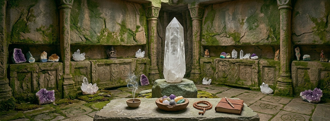 Clear quartz crystal point with exceptional clarity and natural formations, displayed as a spiritual and collector specimen