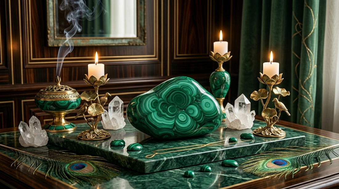  Luxury malachite specimen displaying rich swirling green banded patterns, ideal for serious collectors