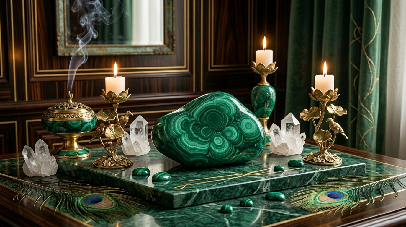  Luxury malachite specimen displaying rich swirling green banded patterns, ideal for serious collectors