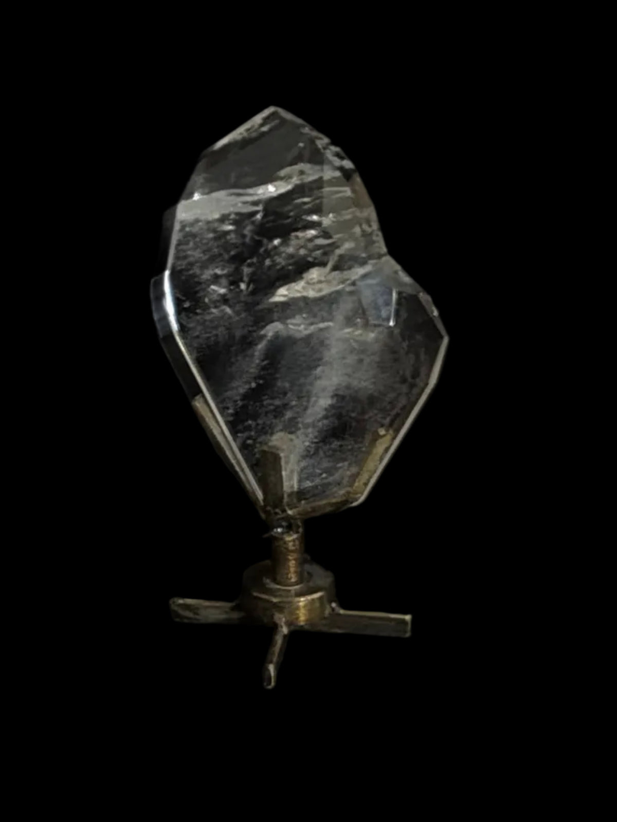 Brazilian Clear Quartz Freeform on Custom Spinning Stand 2lbs 10oz, 9 1/4" Tall