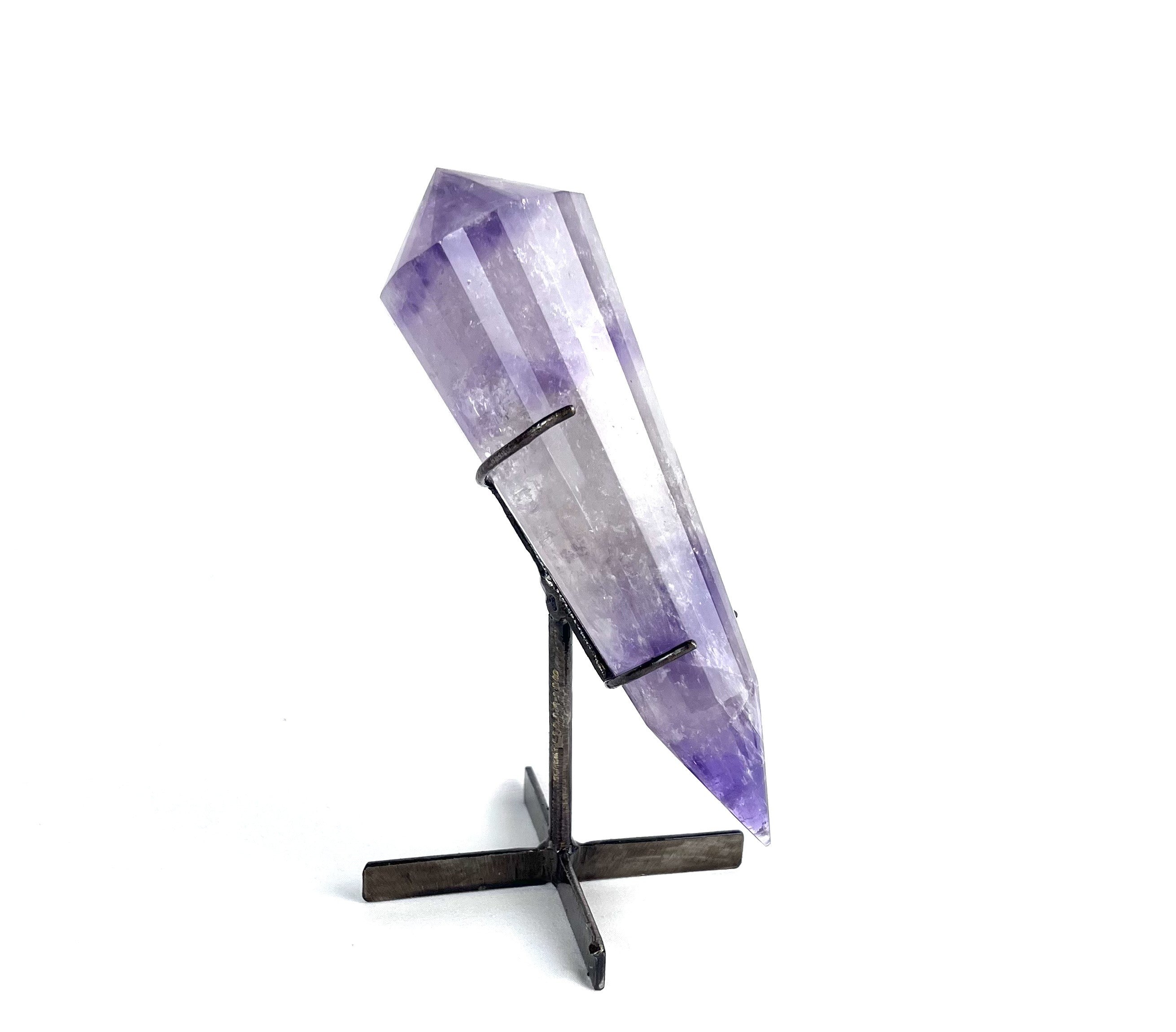 Brazilian Amethyst Wand with Custom Stand 1lb 7oz, 7 1/4" Tall