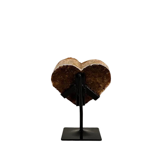 Brazilian Citrine Heart Crystal with Custom Stand 2lbs 4oz, 6 7/16" Tall