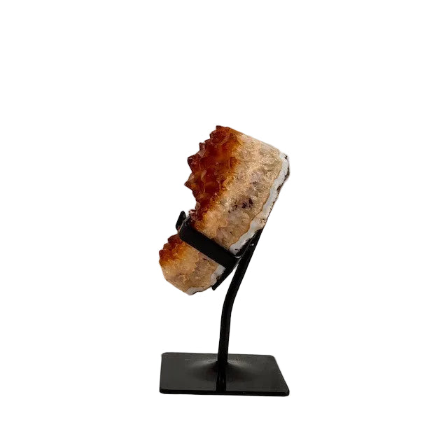 Brazilian Citrine Heart Crystal with Custom Stand 2lbs 4oz, 6 7/16" Tall