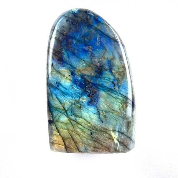 Labradorite Freeform Crystal - Natural Iridescent Labradorite Freeform 1 lb 13oz 5" Tall