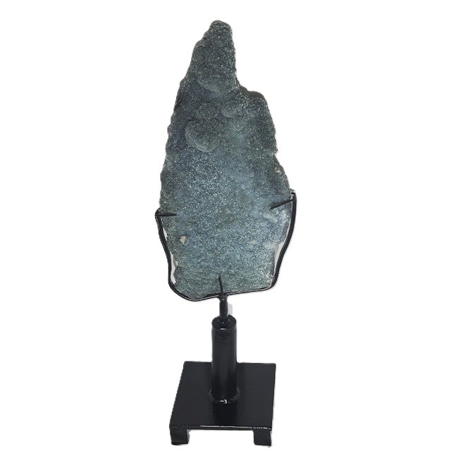 Rare Green Amethyst Freeform on Custom Spinning Stand – Brazil | Natural Prasiolite Crystal Display 9lbs 1oz 22" Tall