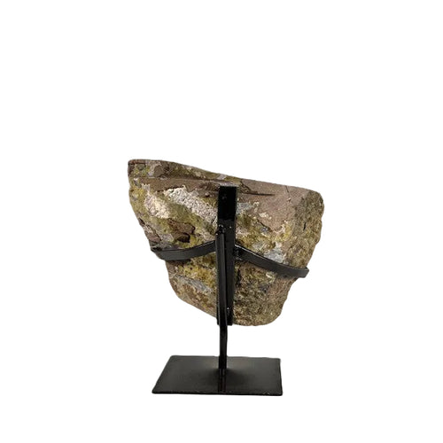Amethyst Geode from Brazil with Custom Stand – Natural Purple Crystal 8lbs 12oz, 8 1/4" Tall